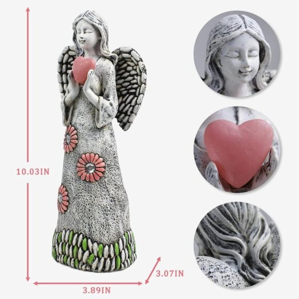 New Solar Angel Garden Statue, Garden Angel Figurines with Light for Lawn Patios - Picture 8 of 8